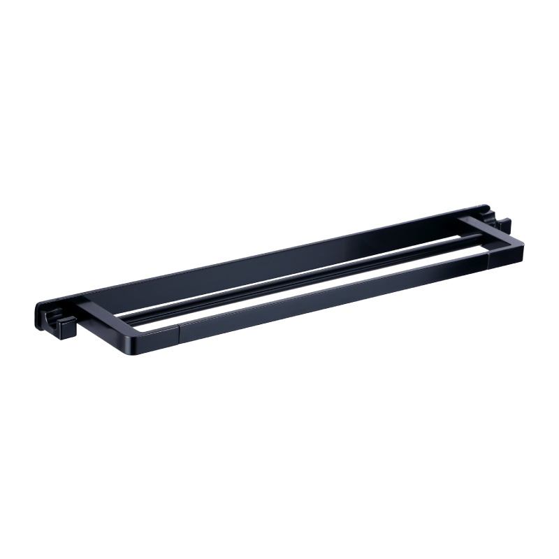 Double Towel Bar Matte Black